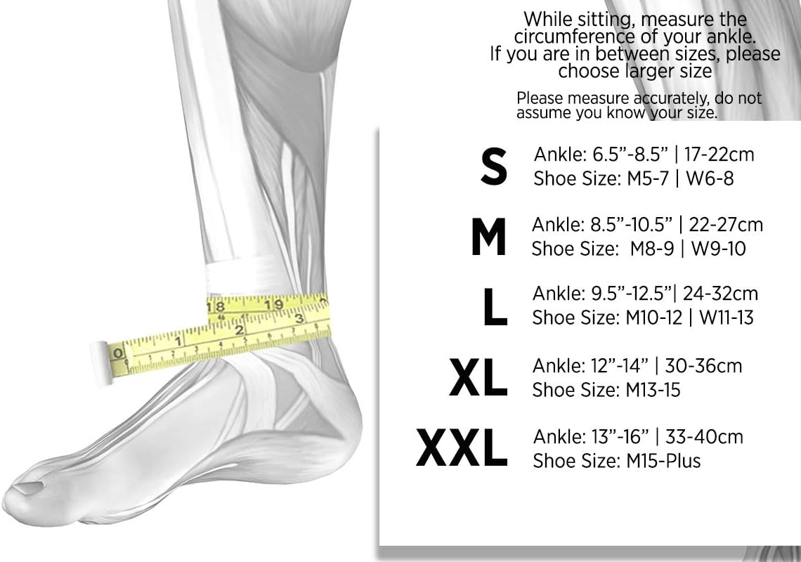 OS1st AF7 Ankle Bracing Sleeve (Single Sleeve) stabilizes weak Ankles, assists with Ankle Instability and Inversion sprains, and relieves Achilles tendonitis : Sports & Outdoors