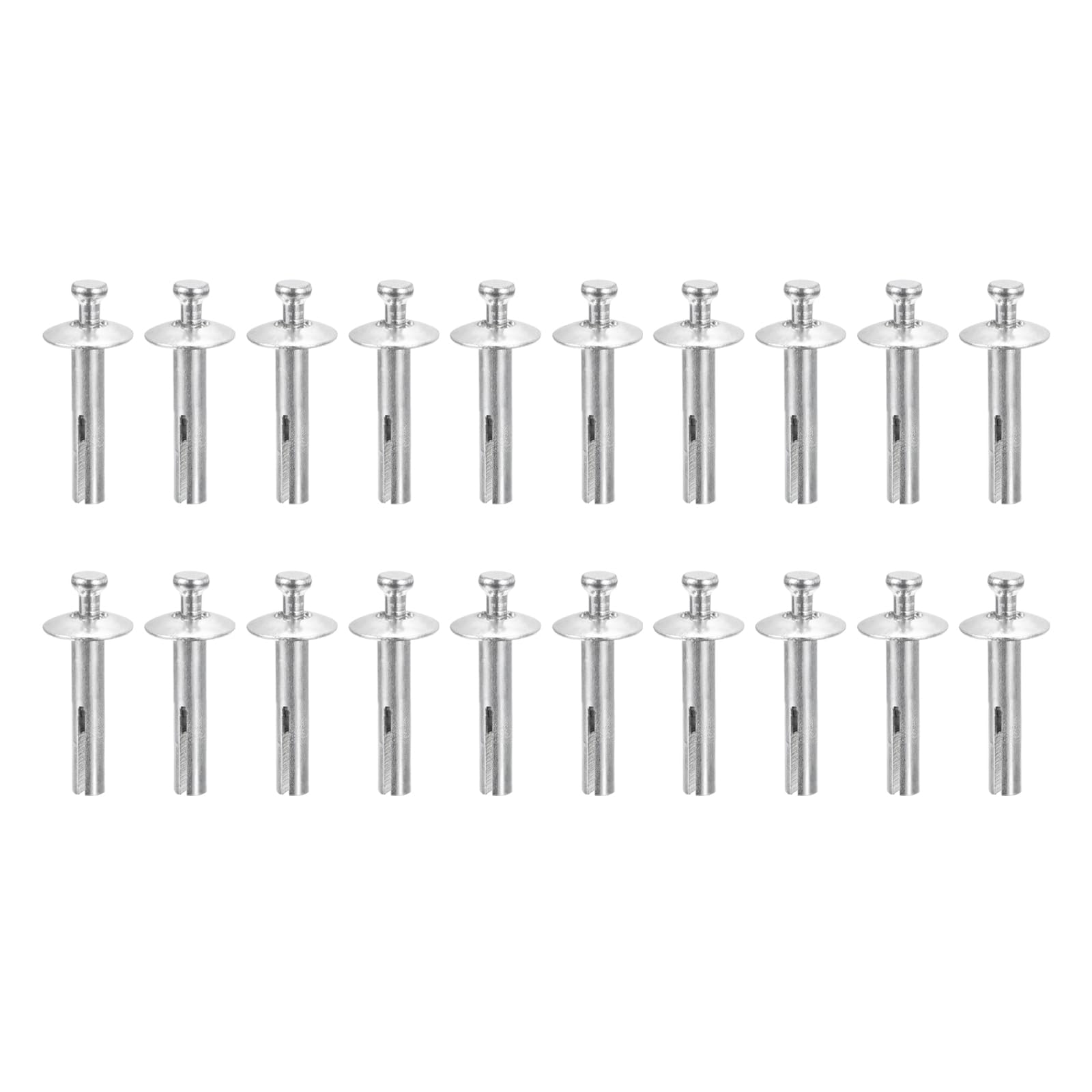 DTGN 1/4" x 1-1/4"(D x L) Hammer Drive Nail - 20Pack - Good for Concrete Drywall - Carbon Steel Drive Expansion Anchors - Silver