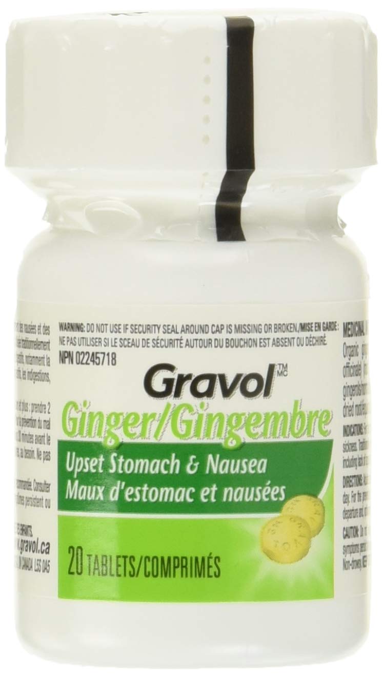 Certified Organic Ginger GRAVOL NATURAL SOURCE (20 Tablets