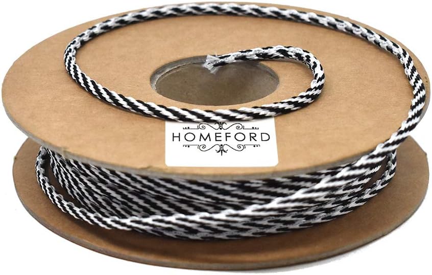 Homeford Classic Bakers Twine, Black/White, 1/8-Inch, 22-Yard