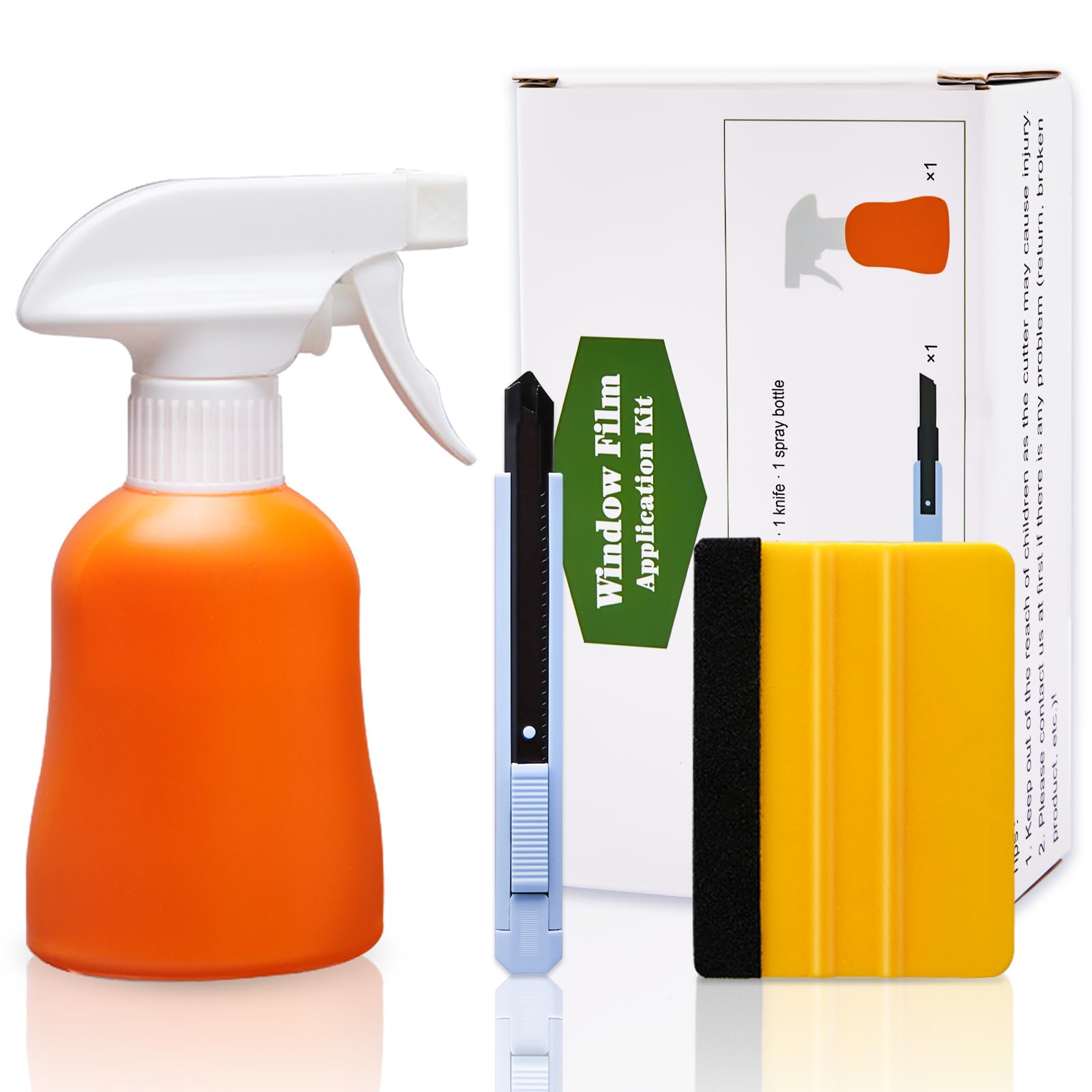 Photo 1 of Coavas Window Tint Kit, Window Privacy Film Application Tools Kit, 3 Pcs Easy to Apply Window Film & Car Glass Window Tinting Tool, Vinyl Wrap Set Includes Squeegee, Utility Knife, Spray Bottle