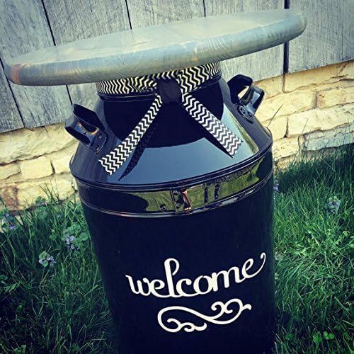 Milk Can, Lake House Decor, cabin decor, lake house patio decor, housewarming gift, rustic patio decor, new home decor, metal milk can