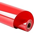 guangyintong Heat Transfer Vinyl Red HTV Rolls, 12" x 5ft Red Iron on Vinyl for T Shirts, Glossy Surface Red HTV Vinyl for All Cutter Machine Easy to Cut & Weed for Heat Vinyl DIY Design