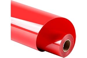 guangyintong HTV Heat Transfer Vinyl Rolls 12" x 5ft - Iron on Vinyl Easy to Cut &Weed, Glossy Surface (Red k4)