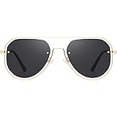 Cyxus Polarized Aviator Sunglasses for Women Men Classic Mirrored Lens UV Protection