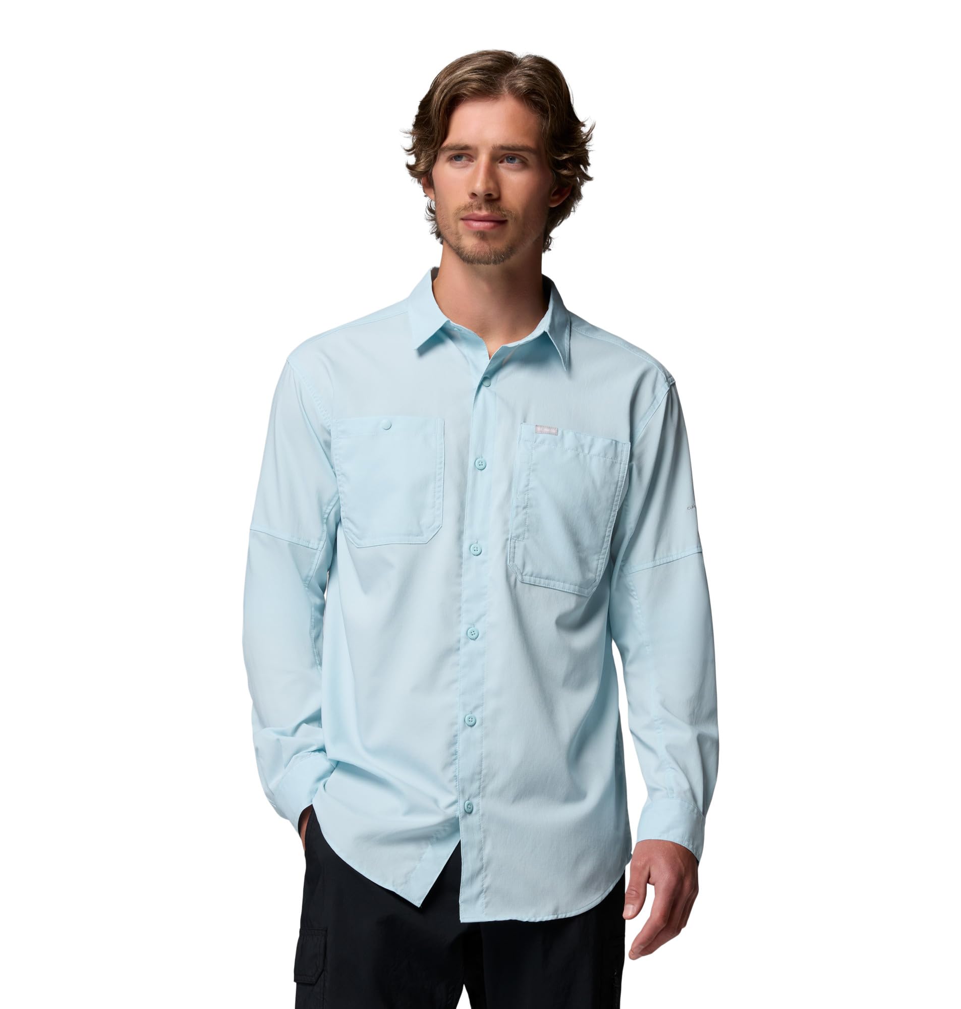 Columbia Men’s Silver Ridge Utility II Long Sleeve Shirt, Marine Light, X-Small