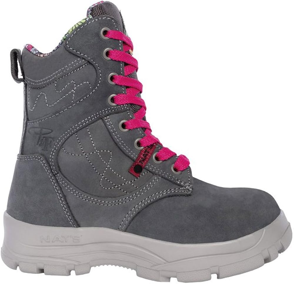 womens grey work boots