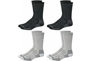 Kirkland - Men's Merino Blend Full Cushion Crew Socks, One Size, Pack of 4 Pairs