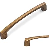 BUKOBYHE 10 Pack 5 Inch(128mm) Kitchen Cabinet Handles Antique Brass Cabinet Pulls Vintage Drawer Pulls Aged Kitchen Hardware