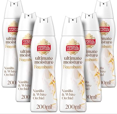 Imperial Leather Ultimate Moisture Foamburst Vanilla White Orchid 200ml x6