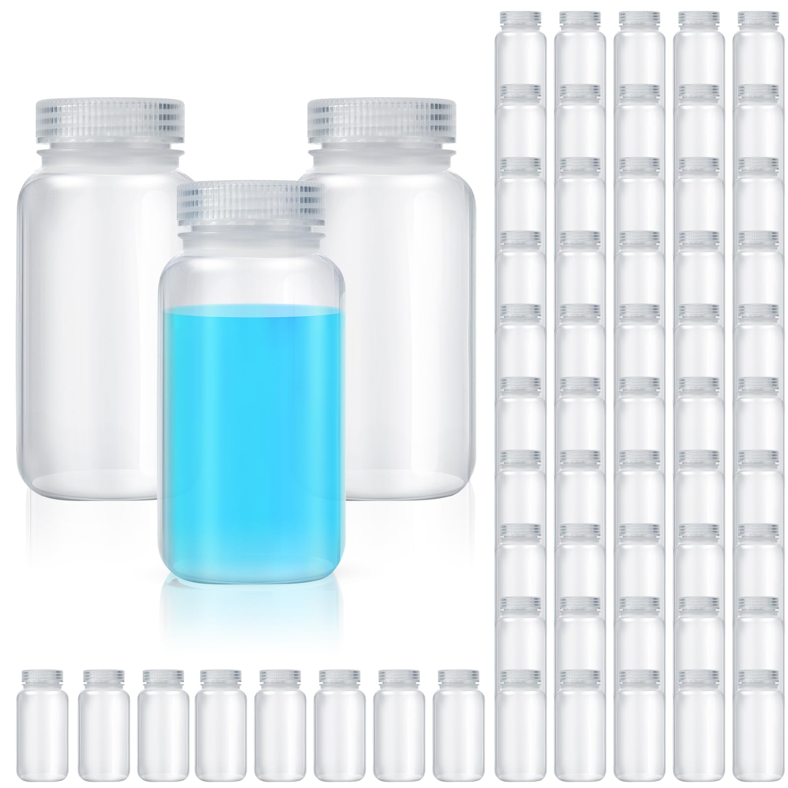 Tatuo 60 Pcs 8 oz 250ml Pill Bottle Sample Bottles