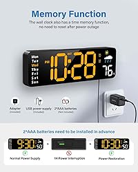 Digital Wall Clock, Digital Clock Large Display