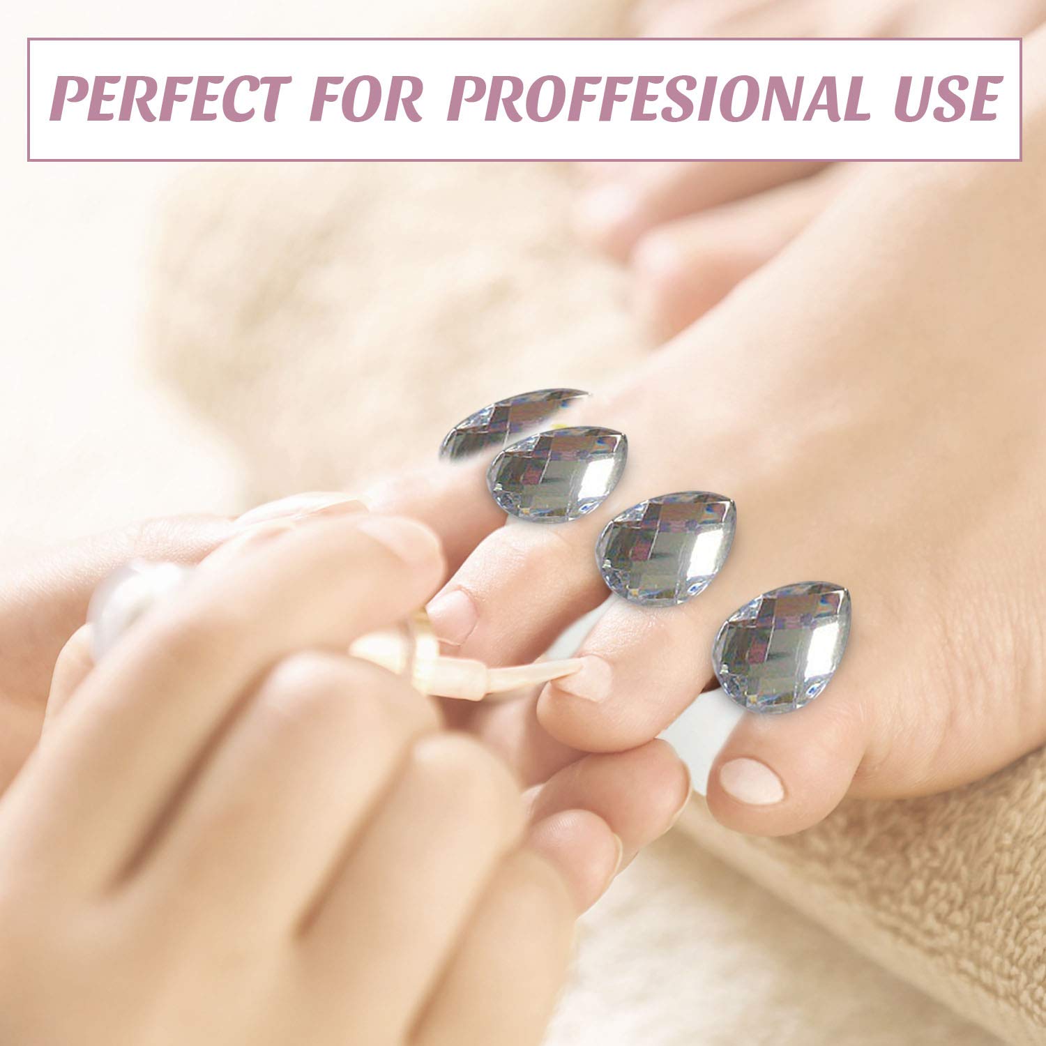 Toe Separators for Nail Polish Pedicure - 8 x Spacers, Stretchers, Spreaders, Polish Guards - Toe Spacers for Feet - (Diamond) : Beauty