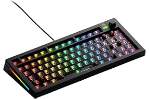 Glorious Gaming - GMMK 3 Barebones Custom Gaming Keyboard, 75% TKL Mechanical Keyboard, Modular Gasket System, Hotswappable M