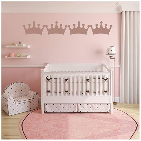 Azutura Princess Crown Wall Sticker Pack Nursery Wall Decal Girls