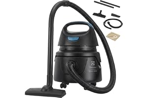Electrolux Aspirador água pó compacto potente função sopro 1400W 12 L total 5 L util protetor termico AWD01 127V