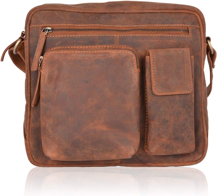 Lakeland Leather Hunter Pocket Bag in Tan