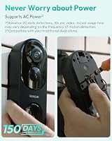 BOTSLAB 5MP Wireless Video Doorbell Camera 150-Day Battery 32GB SD Card WiFi view 8