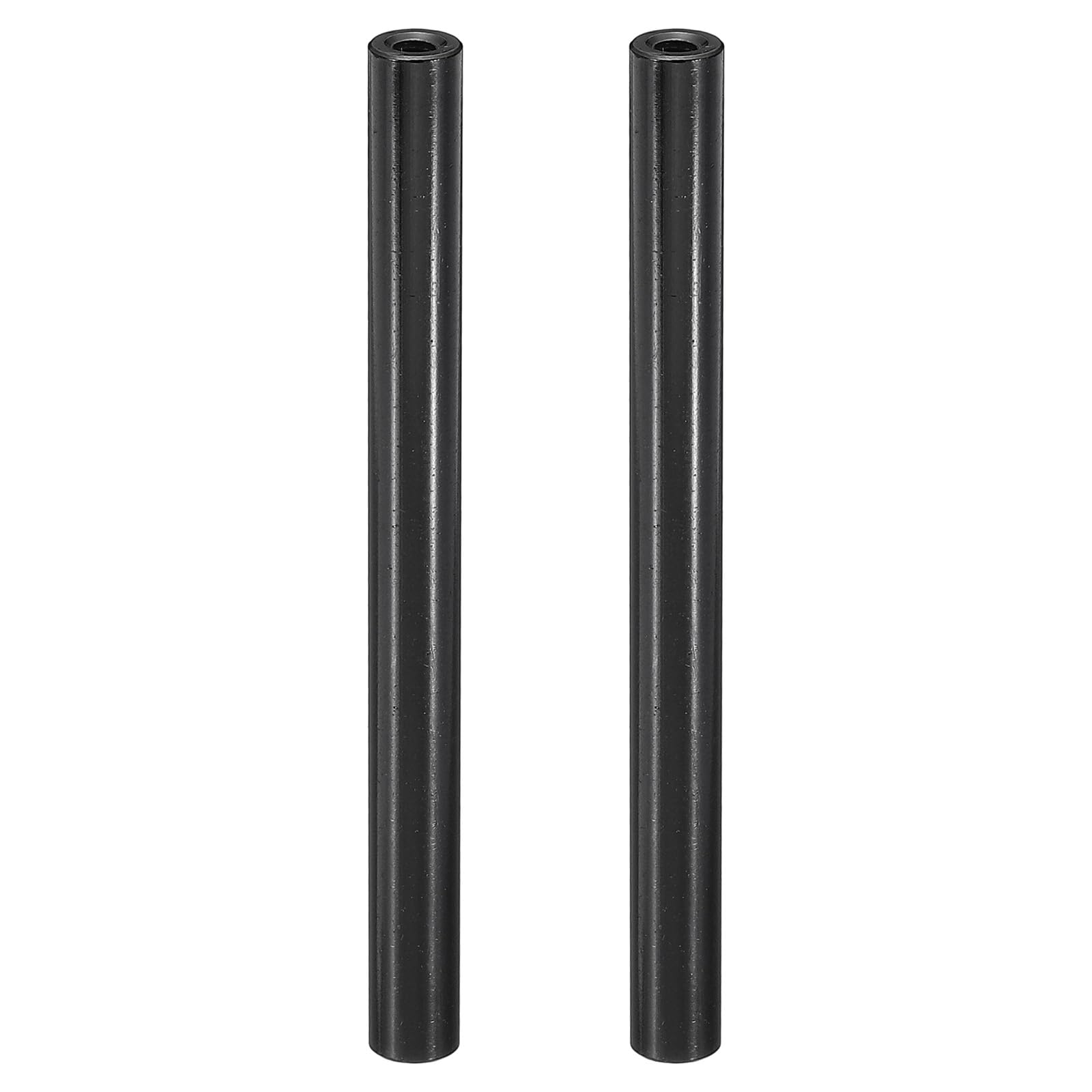 PATIKIL 2pcs M3 Metal Threaded Standoff Spacer Nuts, Round Aluminum Spacers Female Coupling Screws, 1/8" ID x 1/4" OD, Black 3x6x70mm