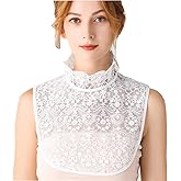 EVGVAT Fake Collar Detachable Dickey Collar Blouse Half Shirts Lace False Collars for Women Girls