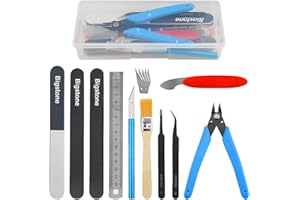 Bigstone 16 PCS Gundam Model Tools Kit Hobby Building Tools Set for Cars, Airplanes, Buildings, Gundam, Robots Models Buildin