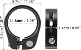 X AUTOHAUX 31.8mm Aluminum Seat Post Clamp Black 1.25 inch view 3