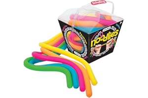 Schylling NeeDoh Noodlies - Sensory Squeeze Toy - Contains 5 Stretchy Noodles - 14" Long - Multicolored (Pack of 1)