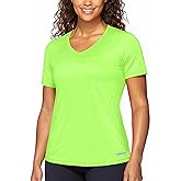Zengjo Womens Running Shirts Quick Dry Short Sleeve Workout Yoga Tops V Neck Athletic Tees Sports Exercise Wicking T-Shirt