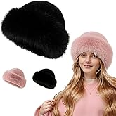 Faux Fur Bucket Hat, Winter Plush Fluffy Furry Mink Hat, Warm Thickened Fisherman Cap for Women Girls