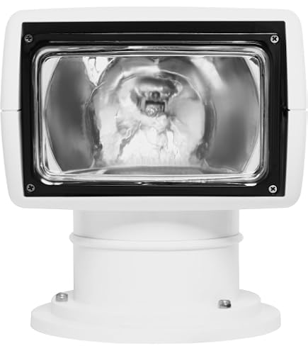 100W Halogen Marine Spotlight With Remote Control - 2500 Lumen Search Light For Boats, Trucks & Offroad
