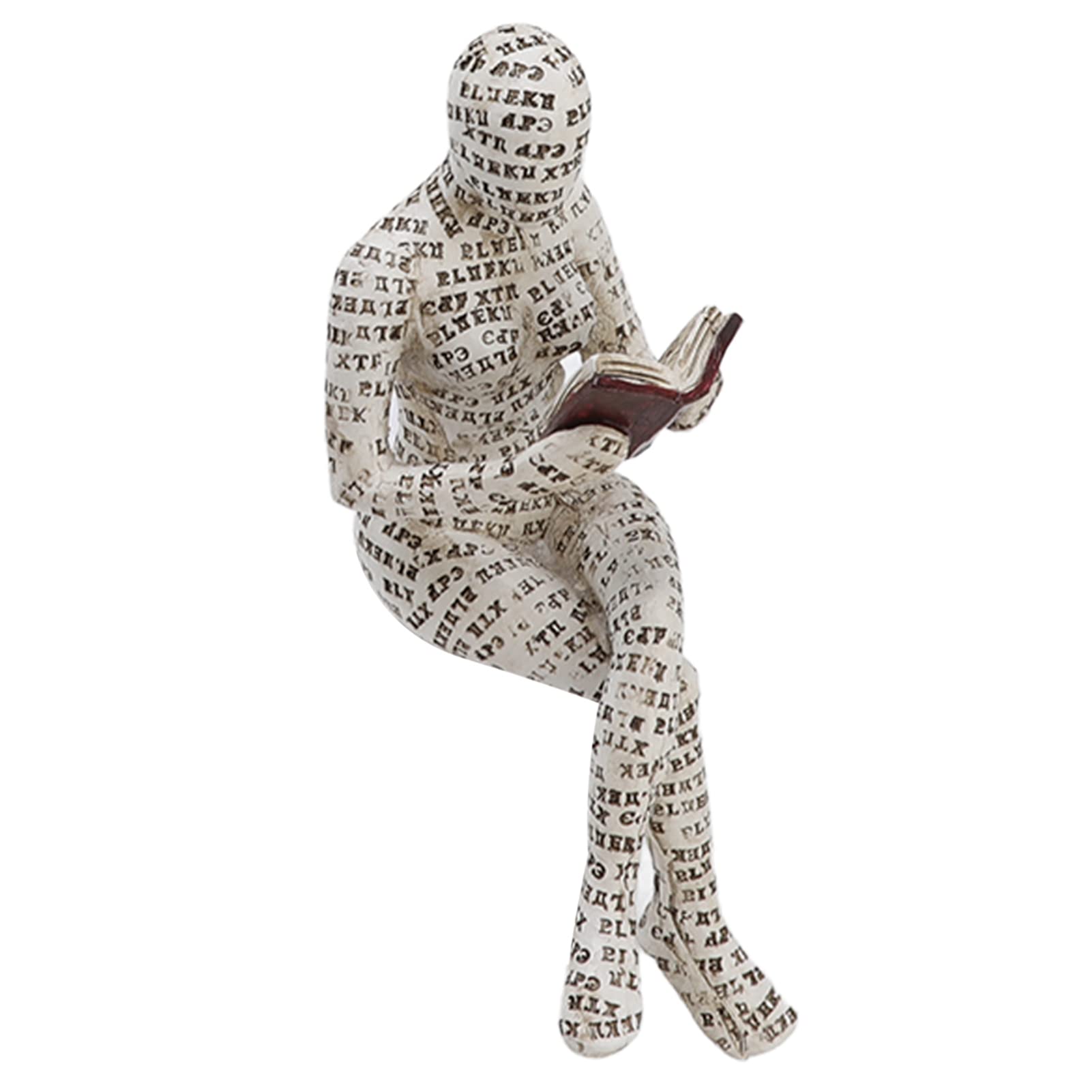 Gsycle Pulp Reading Women Figurine, Home Decor Pulp Reading Women Thinker Statue Aesthetic Sculpture Room Decor Modern Abstract Decoration for Shelf Table Desk(#F)