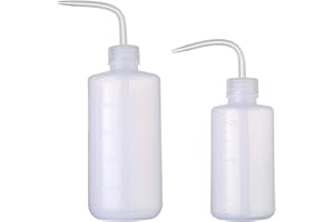Wash Bottle LDPE Bottle with Narrow Mouth 250ml 500ml (Pack of 2)