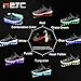 -MEJC- Unisex LED shoes Light up Knit Fashion Sneaker (US 5Y | Women 6 | EU 36, White)