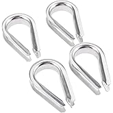 4Pcs 1/2" Wire Rope Chain Thimble for Boat Rigging Anchor Boat Terminating Splicing 316 Stainless