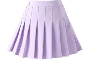 BIRBYRRLY Girls' Pleated Plaid Mini Skirt Uniform School Girl Skirts with Shorts Outfits 2T-14Y