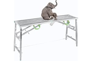 YYOBK Scaffolding Equipment, Step Ladders, Portable Multipurpose Folding Scaffolding Work Platform Scaffold Tower Ladder Stoo