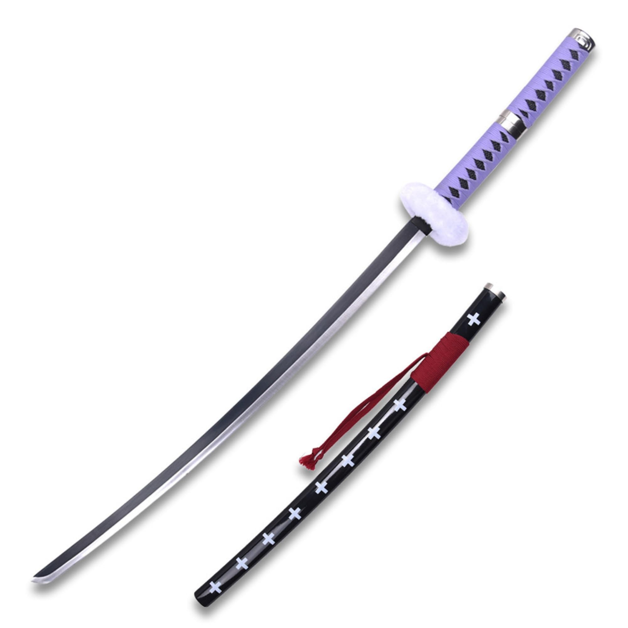 Photo 1 of 41-in Surgeon of Death Trafalgar Law Sword - One Piece Anime Katana with Scabbard - Purple