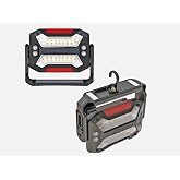 Infnity X1 Solar Rechargeable Work Lights 2-Pack &ndash; 3000 Lumens LED, Foldable Solar Panels, USB-C Charging in/Out, Magnetic Base, Hanging Hook, 3 Color Modes, 360&deg; Stand