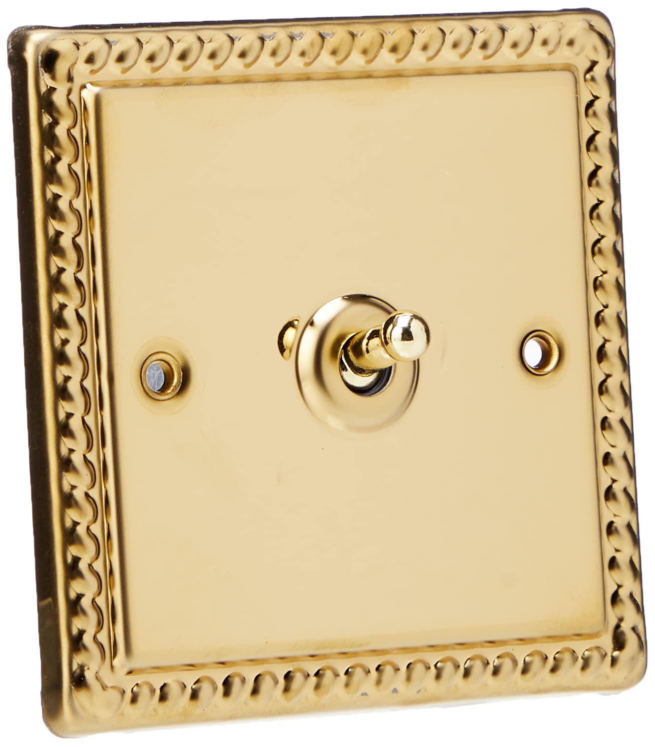 Varilight - 1G 1 or 2W 10A Classic Toggle Switch Georgian Brass - XGT1