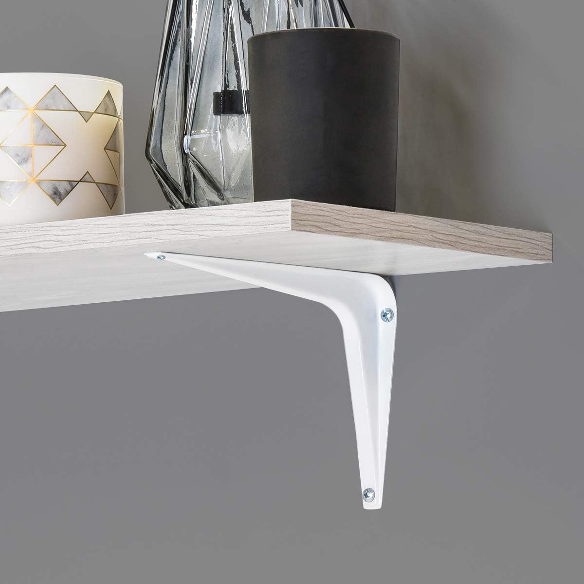 Basics Shelf Bracket - 8" x 10", White, 10-Pack - - 