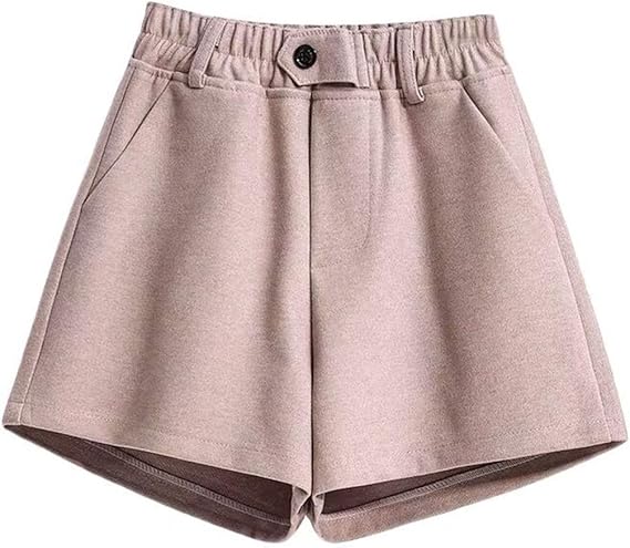 Amazon レディース ファッション Pu レザー ホットパンツ ショートパンツ ベージュショートパンツ グレー 半ズボ 短パン 通勤 ベージュ L ショートパンツ 通販