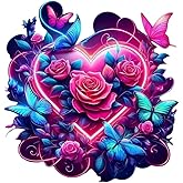 Flowers and Butterflies PVC Vinyl Car Decals Stickers Waterproof Self-Adhesive Decals for Cars, Laptops, Trucks, Motorcycles Wall Window Luggage Scratch Cover Door Decor Sticker