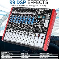 Kmise 8 Channel Professional Audio Mixer 99 Sound