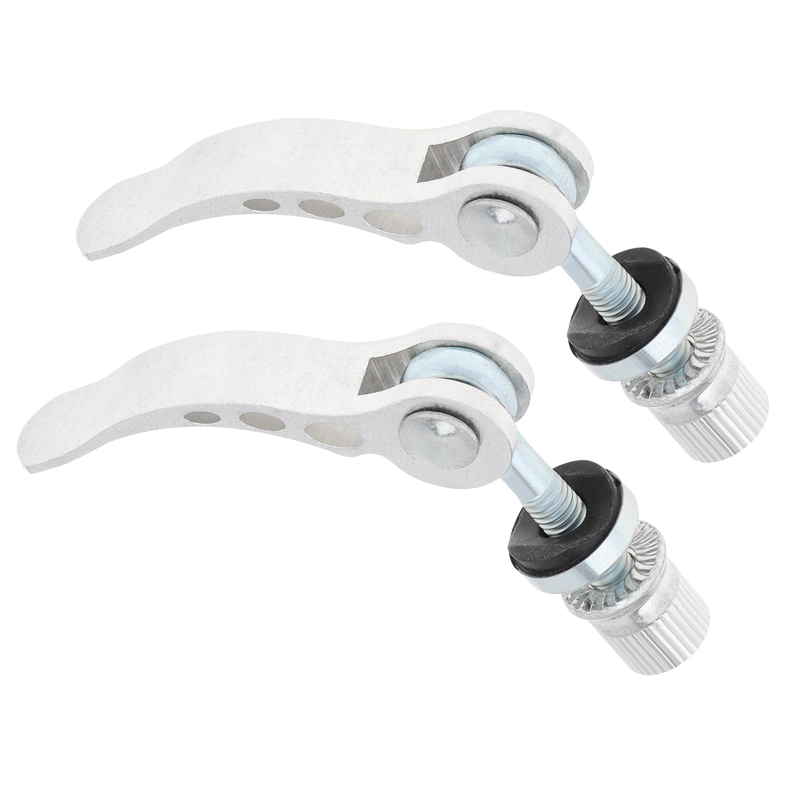 SMGDA 2 PCS Seat Post Quick Release Pin Bike Seat Clamp M6, Bicycle Binder Clamp Bolt, Quick Release Clamps Locking Screws for Cutting Machine (Metel:Silver Color)