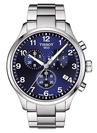 Analogue Men's Watch (Blue Dial Silver Colored Strap)