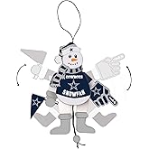 Boelter Brands Dallas Cowboys Wood Cheering Snowman Ornament