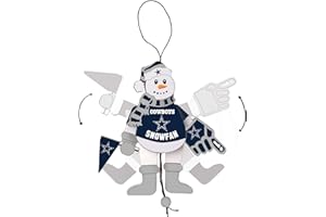 Boelter Brands Dallas Cowboys Wood Cheering Snowman Ornament