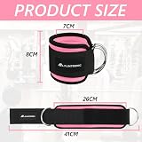 Flintronic Ankle Straps for Cable Machine Adjustable Neoprene D-Ring view 2