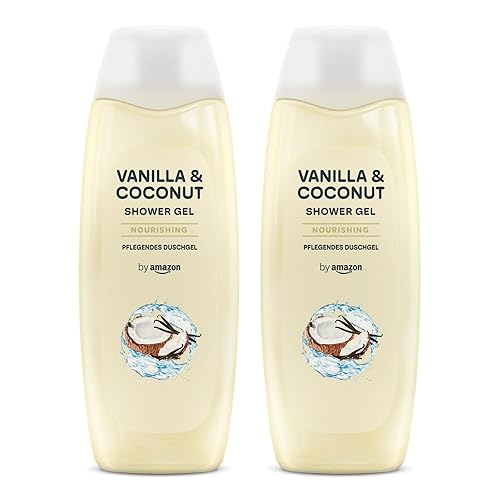 by Amazon Vanilla & Coconut Shower Gel, 2 x 500ml