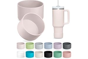 KTKUDY 2-Pack Silicone Boot for Stanley Tumbler 40 oz 30oz 20oz & Hydro Flask 12-24oz - Cup Boot for Select Yeti, Simple Modern, Owala Water Bottle - Bottom Protector Cover Sleeve Fit Stanley Cup Accessories